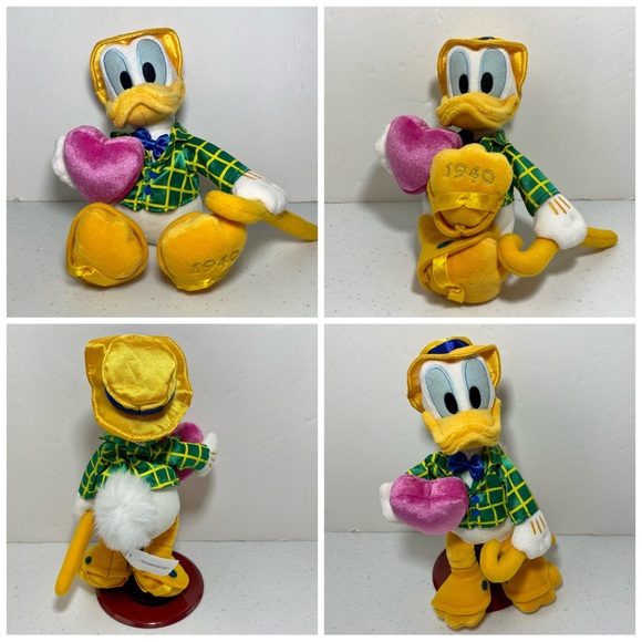 Retro Donald Duck Through The Years Bean Bag Plush Disney 2003 Set Of 5 mint - Picture 6 of 17